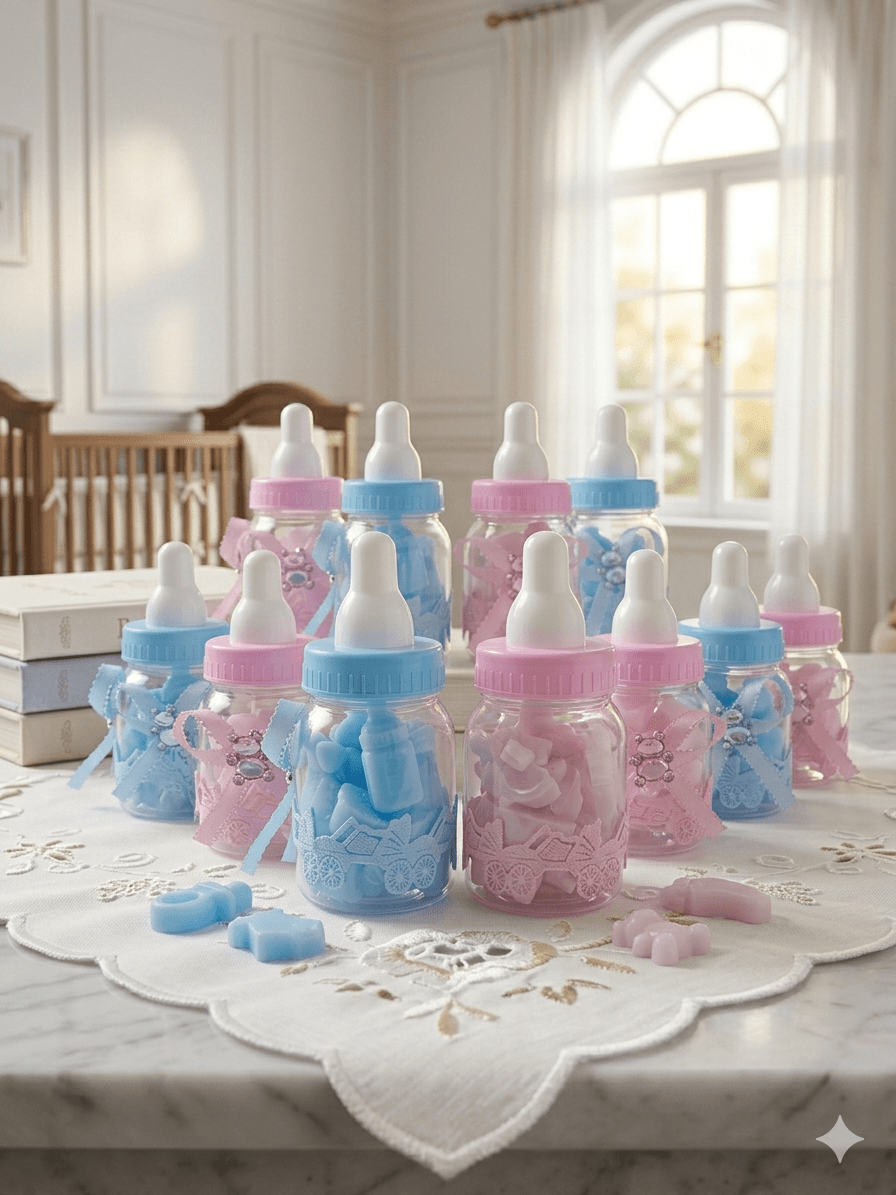 Set Premium de Recuerdos Baby Shower — Rosa y Azul